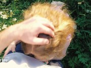 Preview 6 of Outdoor blowjob from stunning athletic blonde with cum in mouth - full v. - Mia Fire
