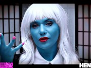 Preview 1 of Real Life Hentai - JOI - Hot blue Alien Milf squirts everywhere