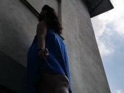 Preview 2 of Sensational pee standing in public I absolutely have to pee I can't stop!