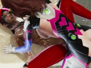Preview 5 of Fortnite Ruby DP and Anal X Overwatch Tracer and D Va FUTA Hentai 3D