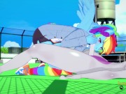 Preview 6 of Pokemon My Little Pony Yaoi Furry - Rainbow Dash x Mewtwo