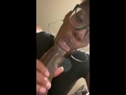 Preview 2 of Nerdy Ebony Nympho with Glasses