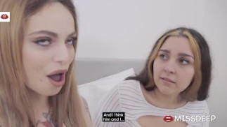 FRENCH PRANK! Blindfolded, then he does it with my fat girlfriend: Aurore and Clara Mia - MISSDEEP
