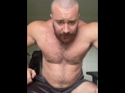 Preview 1 of Giant Dick Thick Bodybuilder Naked Flex Work Break Part 1 OnlyfansBeefBeast Giant Cock Musclebear