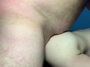 Preview 1 of My boyfriend cums in my pussy to give me a nice creampie and he all wants to take the pig!