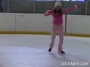 Preview 1 of Little April And Her Solo Performance At The Skating Ring