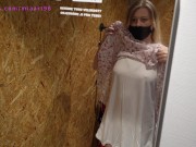 Preview 5 of Touching in the store, I need a dress, my pregnant belly is getting bigger, do you want to see sex?