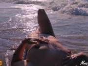 Preview 3 of Enjoying herself Totally Naked at a Public Beach