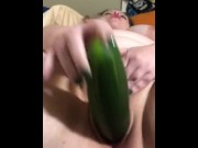 Preview 3 of Nicole Coquette Stuffs A Cucumber Inside Her