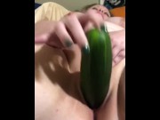 Preview 4 of Nicole Coquette Stuffs A Cucumber Inside Her