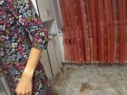 Preview 1 of Hot couple enjoying sex in the kitchen - bought a new dress - amateur AnnaForia