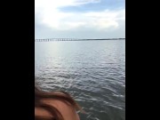 Preview 2 of Thick teen gets it from behind on jet ski in public