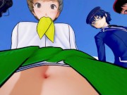 Preview 1 of Persona 4 futa girls gangbang Chie,Yukiko,Rise&Naoto Taker POV