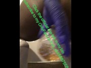 Preview 4 of Ebony hot chick drinks PISS + pours piss on ass and twerks