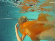 Preview 1 of Blonde super tight teen Nastya underwater