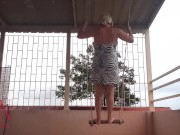 Preview 3 of Depraved housewife swinging with panties on a swing Upskirt FULL VIDEO