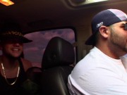 Preview 2 of Girl Gives A Guy A Blowjob In The Car Before They Get Home And Fuck