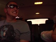 Preview 4 of Girl Gives A Guy A Blowjob In The Car Before They Get Home And Fuck