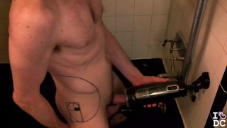 Masturbate with electric toothbrush and cum