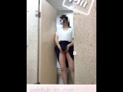 Preview 5 of Hentai japanese girl exposes masturbation in a public toilet