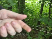 Preview 2 of Cruising and wanking outside in a forest next to a highway