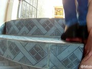 Preview 6 of PREV Flat Crushing a Small Cock on the Stairs with Camil