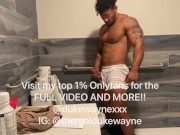 Preview 5 of Pissing in the gym bathroom then cumming
