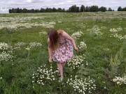 Preview 2 of Blonde Horny in Nature and Fingering in the Field