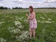 Preview 3 of Blonde Horny in Nature and Fingering in the Field