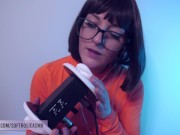 Preview 5 of SFW ASMR Velma Cosplay Ear Licking - PASTEL ROSIE Ear Eating - Tingly Scooby Doo 3Dio Microphone POV