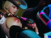 Preview 3 of Overwatch Futa - D.Va and Ashe passionate sex