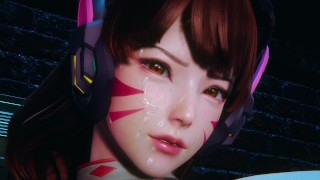 Overwatch Futa - D.Va and Ashe passionate sex