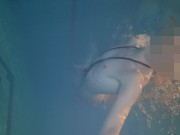 Preview 4 of Naked swim and cum with metal cockring and plug