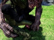 Preview 1 of Argonian takes care of her pet troll