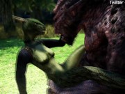 Preview 5 of Argonian takes care of her pet troll