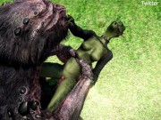 Preview 6 of Argonian takes care of her pet troll