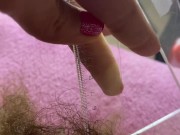 Preview 5 of hUGE HAIRY BUSH MEASUREMENT LONG PUSSY HAIR CLOSEUP