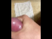 Preview 2 of Masturbation while drinking. Even though it's premature ejaculation, it's nice to have a lot of hand