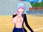 Preview 1 of 【Hentai Game Koikatsu！】Shortcut big breasts schoolgirl is rubbed her boobs.And sex.(Anime 3DCG video