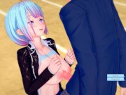 Preview 6 of 【Hentai Game Koikatsu！】Shortcut big breasts schoolgirl is rubbed her boobs.And sex.(Anime 3DCG video