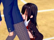 Preview 5 of 【Hentai Game Koikatsu！】Black hair girl is rubbed her boobs. And sex.(Anime 3DCG video)