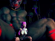 Preview 4 of big monster fuck the luxury girl in the dark cave - 3d hentai animation
