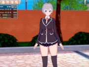 Preview 2 of 【エロゲーコイカツ！】性格が勝ち気なショートカット銀髪爆乳のおっぱい揉みまくりセックス！(アニメ3DCG動画)[Hentai Game Koikatsu! Anime 3DCG video]