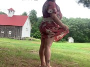 Preview 1 of Public flashing, playing, spreading, and pissing outdoors