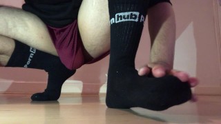 Video for SOCKS & FEET Lovers ** I'm Wearing 4 pairs of SPORTS SOCKS **