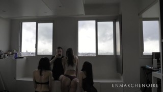 One Lucky Guy Fucks Three Horny Mature Ladies In Reverse Gangbang!