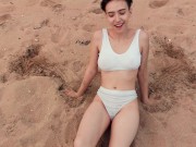 Preview 2 of We Fucked Out In The Open On a Nude Beach