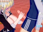 Preview 4 of 【エロゲーコイカツ！】爆乳セクシー「聖花オリキャラ)」のおっぱい揉みまくりH！(巨乳アニメ3DCG動画)[Hentai Game Koikatsu! ](Anime 3DCG video)