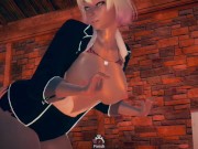 Preview 6 of 【Hentai Game Ai Shoujyo 】Big tits blonde Gal office worker is rubbed boobs. And sex. (Anime 3DCG
