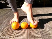 Preview 1 of Orange Juice Squished by her Sweet Feet